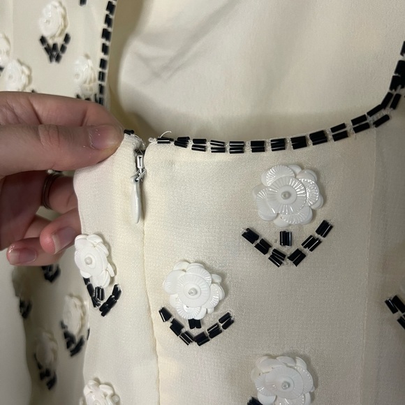 French Connection Beaded Fit and Flare Dress - Picture 12 of 12